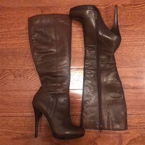 ALDO Zientara Brown Leather Knee High Boots